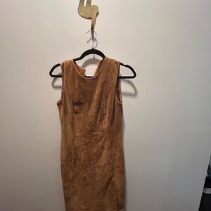 Calvin Klein Brown Sleeveless Sheath Mini Dress